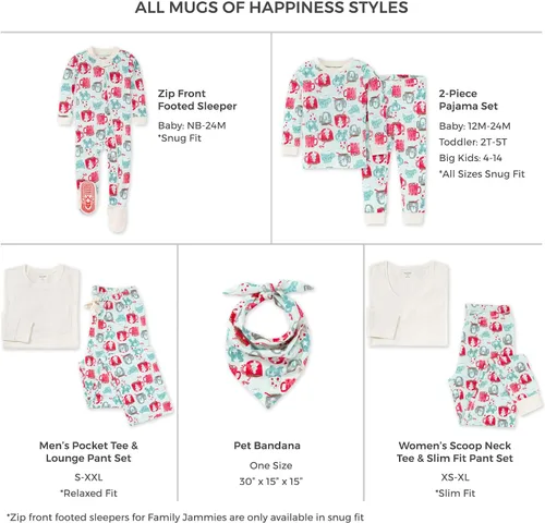 Miniatura 2 de Burts Bees Baby Pijama de algodón orgánico para vacaciones a juego para bebés