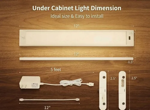 Miniatura 6 de Barra de luz LED enlazable de alto brillo de 12 pulgadas, luces de movimiento activadas por ondas manuales para cocina, hogar, habitación 5 CCT