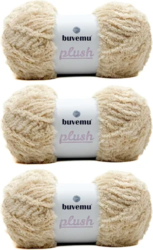 Miniatura 33 de Hilo de Pelo Sintético Super Suave y Grueso, Súper Suave y Esponjoso para Tejer, Crochet y Manualidades, 100 Gramos (3.53 Onzas) 109 Yardas