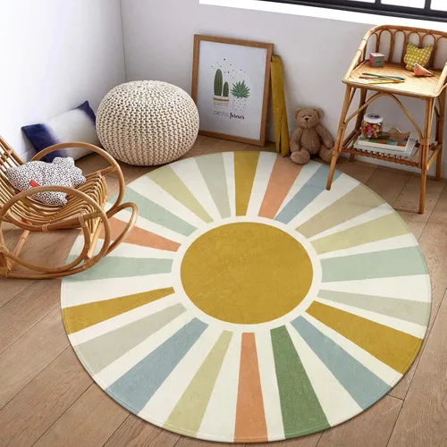 Miniatura 12 de STARUIA - Alfombra Boho Lavable de 3'x5', Alfombra de Área para Niños para Sala de Juegos, Alfombras Coloridas para Niños para Dormitorio, Alfombra
