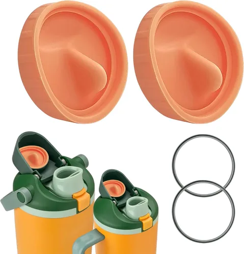 Miniatura 15 de Juego de tapones de silicona a prueba de fugas y anillos de junta para Owala FreeSip Sway de 30 onzas y 40 onzas, 40 onzas, silicona de grado