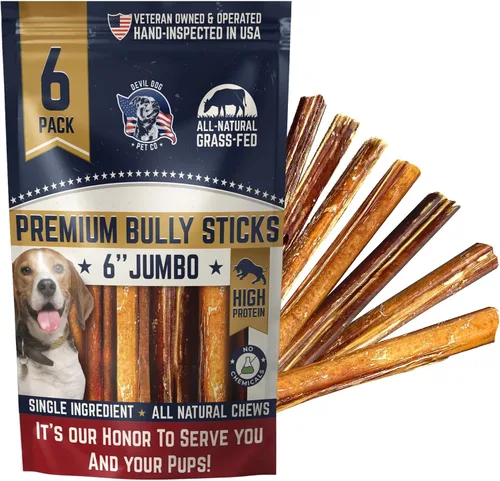 Miniatura 11 de Devil Dog Pet Co. Palitos Bully Trenzados para Perros – Paquete de 3 Golosinas Masticables de 6 Pulgadas, 100% Naturales, de un Solo Ingrediente