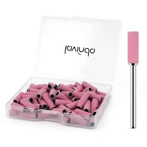 Miniatura 23 de Lavinda Brocas para taladro de uñas de 3/32 pulgadas de fácil remoción para bandas de lijado, mandril pequeño profesional de acero inoxidable de 3.1