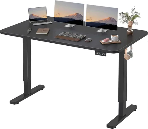 Miniatura 21 de Furmax - Escritorio eléctrico de altura ajustable de pie grande de 48 x 24 pulgadas, escritorio de pie para oficina en casa, alturas prestablecidas