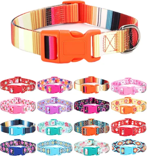 Miniatura 21 de Collares de Navidad para perros pequeños, lindos collares suaves y ajustables para perros y niñas, S 22. Estilo navideño