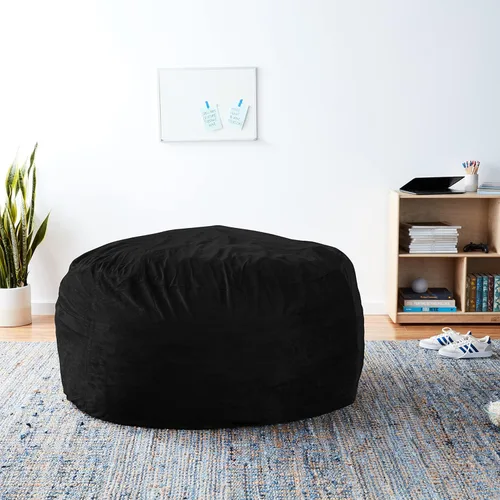 Miniatura 2 de Sofa Sack - Sillón puff de 5 pies, color negro, solo funda