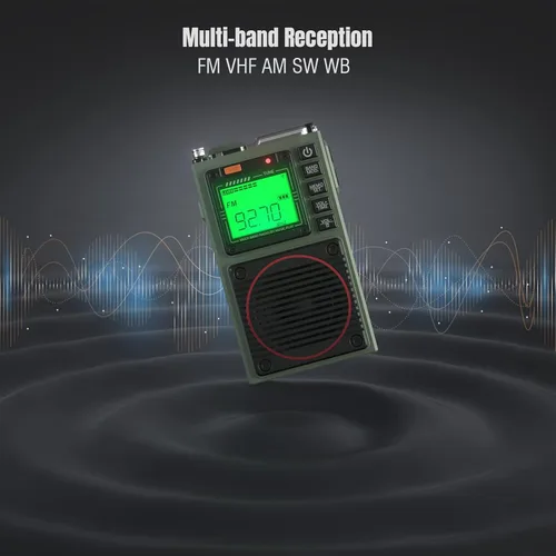 Miniatura 3 de Raddy Radio de onda corta con control de aplicación RF75A, radio portátil de onda corta AM/FM/VHF/SW/WB, radio de bolsillo recargable con antena
