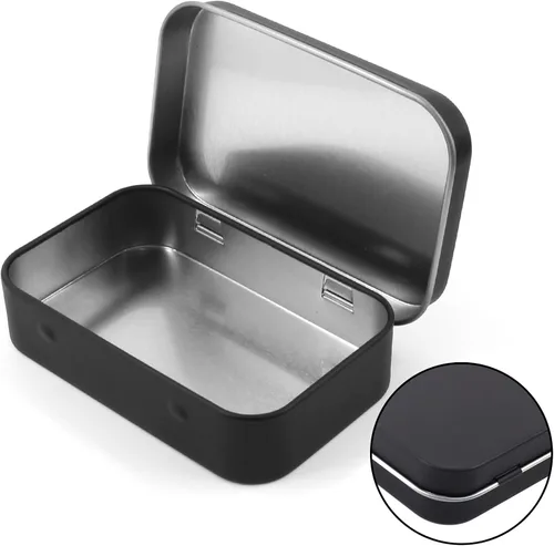 Miniatura 4 de Murtenze 12 recipientes de metal con bisagras, caja de almacenamiento portátil con tapa abatible para joyería de boda, contenedor de bálsamo labial