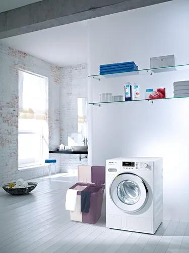 Miniatura 7 de Mabel Home Cesta de plástico para la ropa sucia con tapa, 2 secciones, cesta grande para la ropa sucia – Papelera extra (1,6 galones) inc.