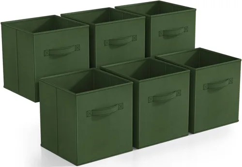 Miniatura 37 de Sorbus - Contenedores de almacenamiento de 11 pulgadas, cestas plegables de tela para organizar despensa, armario, estante, caja de juguetes, cubo