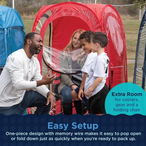 Miniatura 7 de WeatherPod® Pop-Up Sports Tent 1-2 Person – Instant Setup MyPod™ Original Shark Tank All-Weather Shelter for Outdoor Sports, Rain, Wind & Cold