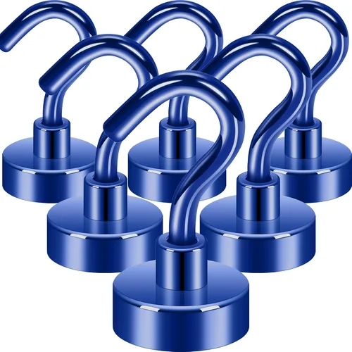 Miniatura 25 de Neosmuk Ganchos magnéticos extrafuertes con resistencia de más de 27 lbs, con imanes de tierras raras resistentes para refrigerador, crucero, Bronce