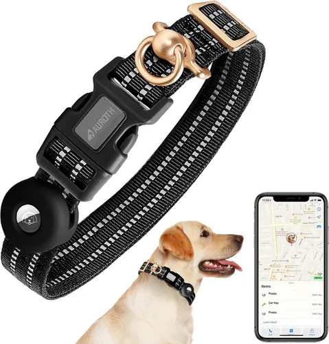 Miniatura 6 de Collar de perro Auroth para perros medianos y grandes, collar de perro reflectante, collares de perro de nylon suave ajustables con resistente army