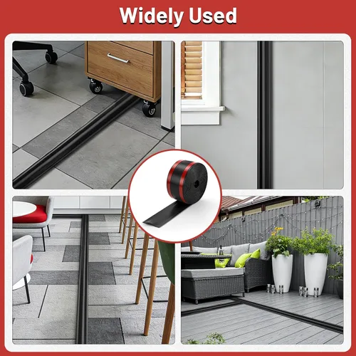 Miniatura 7 de Tendak Cubierta de cable de suelo de 16.4 pies, cubierta de cable suave de PVC para ocultar cables de extensión y evitar tropiezos, protector