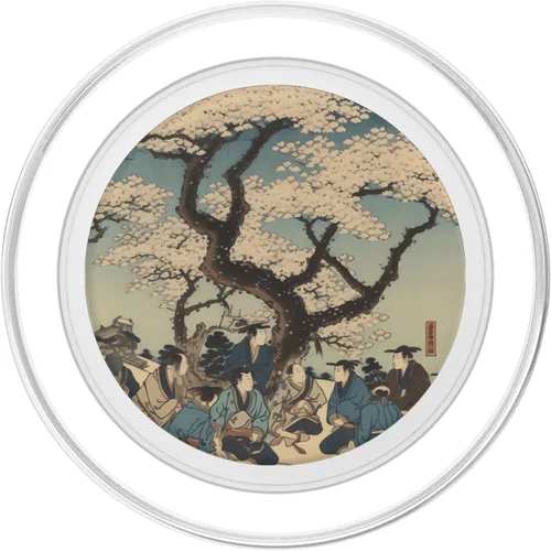 Miniatura 2 de Budo Blossoms Sumo Renaissance Cherry Petals Grace Bouts PopSockets MagSafe PopGrip for iPhone
