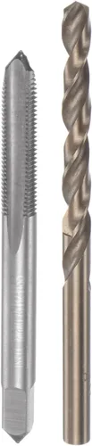 Miniatura 15 de uxcell Juego de grifos y brocas, M12 x 1.25 H2 rectos, fresadora de roscas para máquina de flauta recta, 0.413 in de acero cobalto M35 de alta