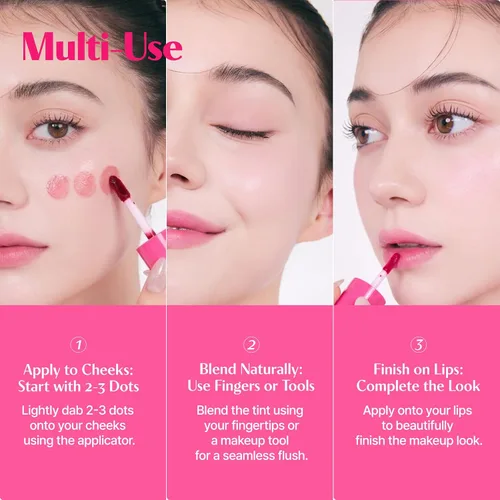 Miniatura 5 de ETUDE Dear Darling Water Tint – Cherry Ade (0.32 onzas) Tinte labial de color vivo con acabado hidratante sin peso y no pegajoso Tinte de labios