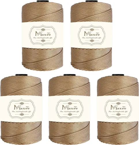 Miniatura 58 de Cordón de macramé de poliéster de alta calidad de 0.118 in × 218 yardas, 0.118 in, 100% polipropileno, ideal para ganchillo, ganchos de pared