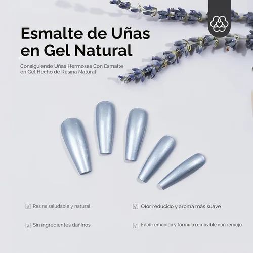 Miniatura 6 de SAVILAND Juego de esmaltes de uñas de gel metálico: esmalte de gel cromado plateado y dorado, pintura de metal 3D, esmalte de uñas de espejo