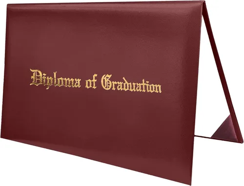 Miniatura 34 de MyGradDay Cubierta de diploma impresa 8.5x11 titular del diploma de graduación cubierta de cuero liso tamaño carta negro