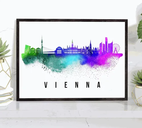 Miniatura 38 de Póster de Kazan Skyline Russia, pintura de paisaje urbano de Kazán, póster de Rusia, impresión de paisaje urbano de Kazán y monumentos, arte