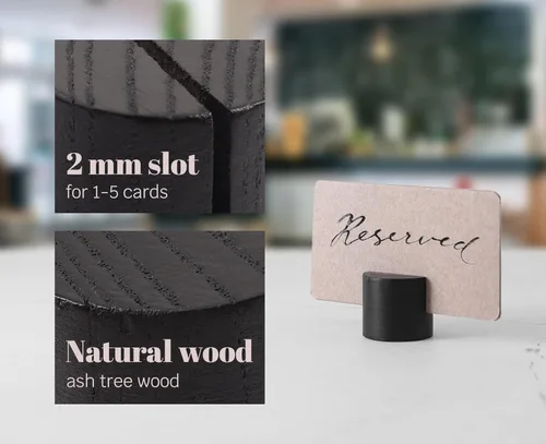 Miniatura 4 de Paquete de 20 mini soportes de madera para números de mesa, tarjeteros de lugar, tarjeteros de mesa de comedor, tarjeteros de identificación