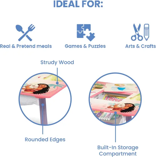 Miniatura 4 de Delta Children Juego de mesa y silla para niños con almacenamiento, ideal para artes y manualidades, merienda, educación en casa, tareas y más