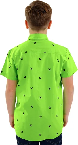 Miniatura 4 de Minecraft Camisa Creeper con botones para niño
