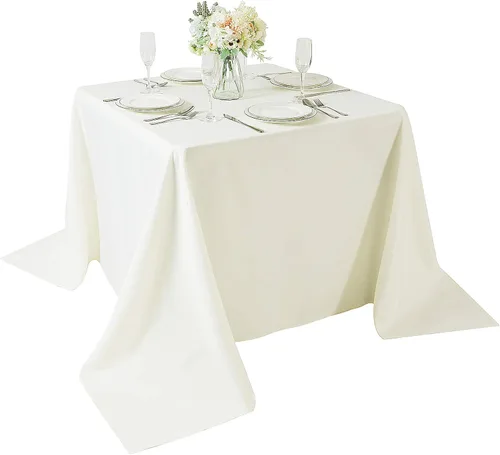 Miniatura 123 de Cupuamon - Mantel rectangular de 60 x 84 pulgadas, tela de poliéster lavable para decoración de bodas, fiestas, cenas y banquetes
