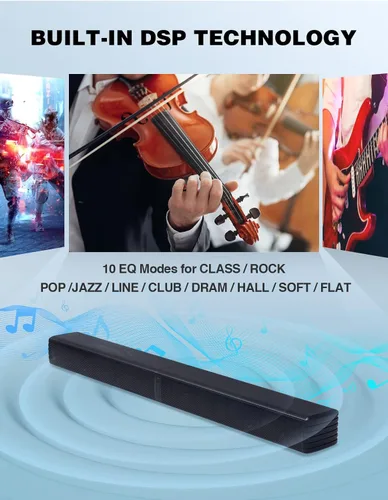 Miniatura 7 de Puxinat Barra de sonido separable 2 en 1 para Smart TV, altavoz de TV Bluetooth 5.0 de 2.2 canales de 32 pulgadas para sistema de sonido envolvente