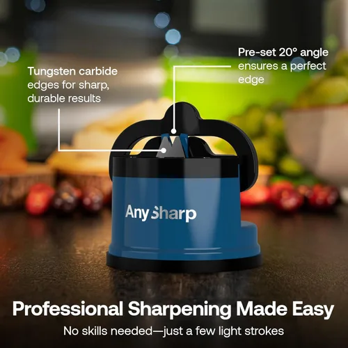 Miniatura 3 de AnySharp – GLOBAL – Afilador de cuchillos manos libres - Herramienta de afilado fácil de usar con base de succión PowerGrip y ángulo preestablecido
