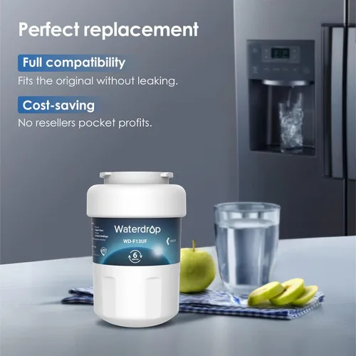 Miniatura 4 de Waterdrop Filtro de agua para refrigerador WD-F13UF, repuesto para GE® SmartWater® MWF®, MWFINT, MWFP, MWFA, GWF, HDX FMG-1, GSE25GSHECSS