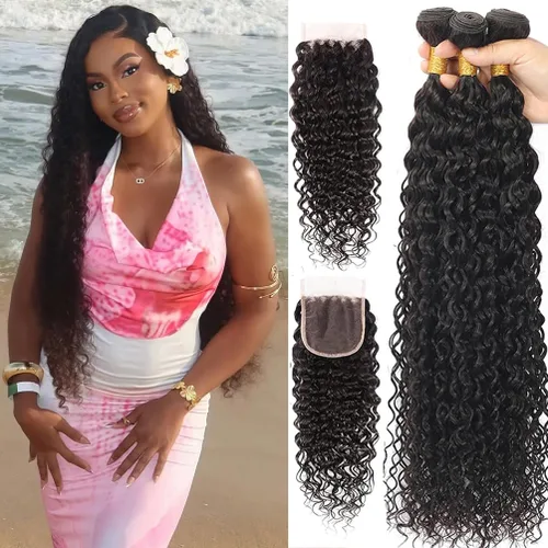 Miniatura 12 de Paquetes de Cabello Humano de Ondas Profundas （12 14 16 ）12A 100% Sin Procesar Cabello Humano Virgen Brasileño Profundo Rizado Tejido de Cabello