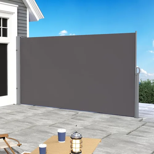 Miniatura 8 de C-Hopetree Toldo lateral retráctil para exteriores, 138 x 71 pulgadas, impermeable, para patio, panel de privacidad para terraza, porche y balcón