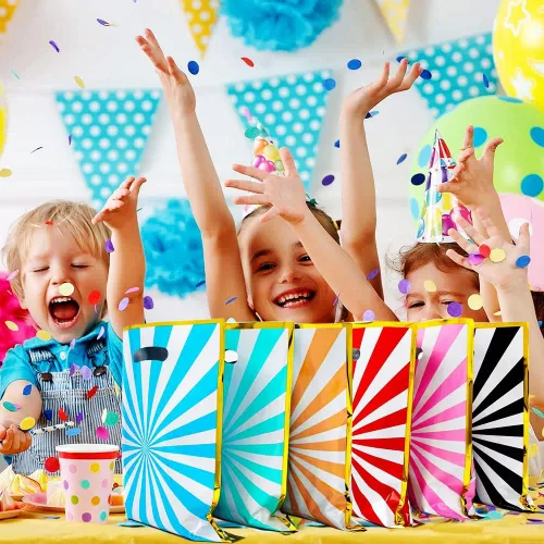Miniatura 7 de 60 bolsas de plástico para regalo de fiesta para feliz cumpleaños, recuerdo de caramelos, devolución de golosinas, decoración de baby shower