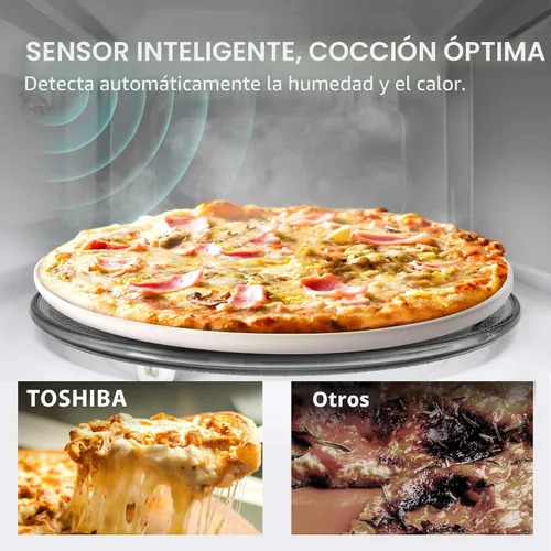 Miniatura 4 de TOSHIBA ML-EM34P(SS) - Microondas inteligente de sobremesa, recalentamiento con sensor, funciona con Alexa y control remoto, elementos esenciales