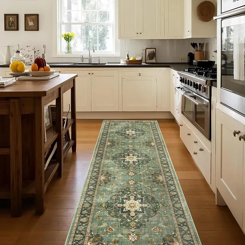 Miniatura 4 de Alfombra de Pasillo Lavable 3x10: Corredores Largos Antideslizantes para Pasillo - Alfombra Ultradelgada para Piso Interior para Cocina Entrada