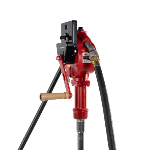 Miniatura 10 de Fill-Rite FR152 bomba de mano de pistón con manguera y boquilla, color rojo
