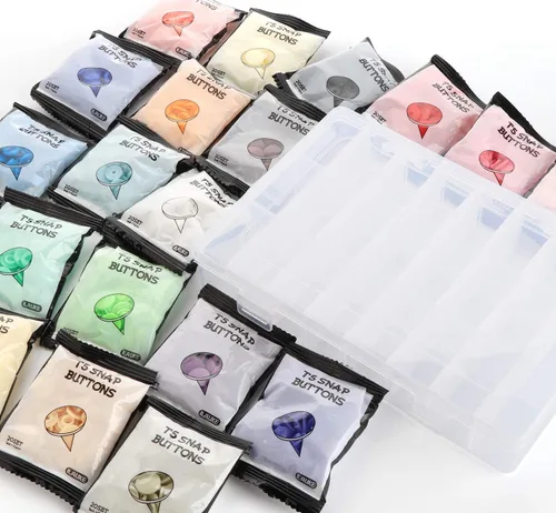 Miniatura 7 de Kit de botón de presión Lemonfilter con alicates de presión, 400 juegos de cierre de botón T5 de plástico sin costura, broches de presión