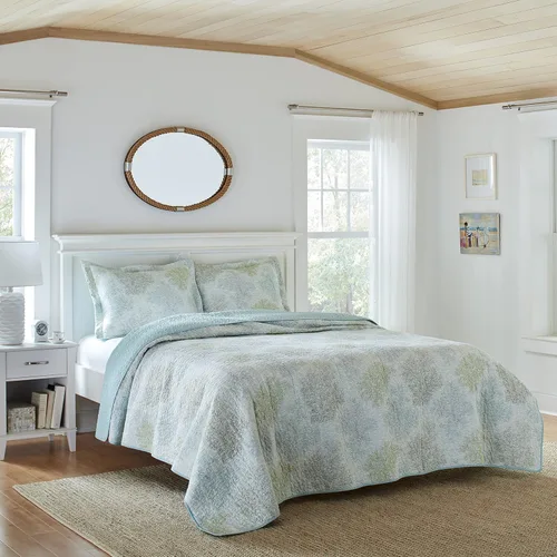 Miniatura 2 de Laura Ashley - Juego de edredón individual, ropa de cama de algodón reversible con funda a juego, decoración del hogar prelavada para mayor suavidad
