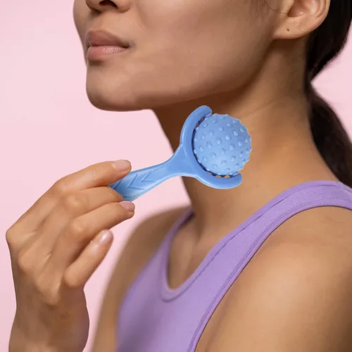 Miniatura 5 de Masajeador de rodillo de mano con estimulación de punto de acupuntura para relajación muscular de cuerpo completo, barra de masaje portátil de yoga