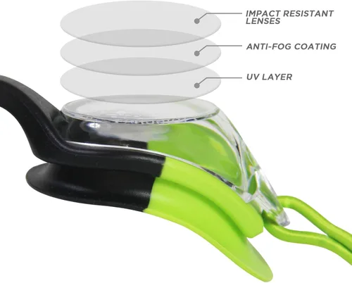 Miniatura 6 de Gafas de natación para niños, paquete de 2 gafas de natación de protección completa, sin fugas, antivaho para niños de 3 a 14 años