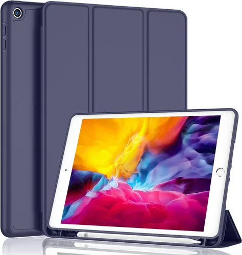 Miniatura 11 de iMieet Funda para iPad 9.7 (modelo 2018/2017, 6ª/5ª generación), funda inteligente con soporte para lápiz y parte trasera de silicona suave de piel