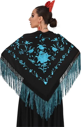 Miniatura 2 de Mantón Manila para baile flamenco. tamaño medio 63X31 pulgadas