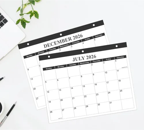 Miniatura 3 de Calendario 2026 para carpeta de 3 anillas, calendario de pared de enero de 2026 a diciembre de 2026, calendario de 12 meses con papel de alta