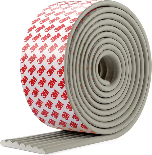 Miniatura 9 de Protector de esquina de borde a prueba de bebé, acolchado de 16.4 pies con adhesivo 3M, acolchado de espuma de goma suave extra ancho, muebles