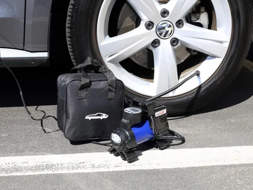 Miniatura 3 de EPAuto - bomba compresora de aire portátil 12 V CC, inflador digital de neumáticos Azul