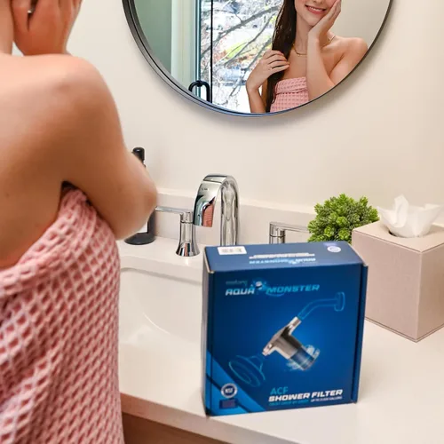 Miniatura 8 de Filtro de ducha Aquamonster ACF Certificado NSF para eliminación de cloro Vida útil larga de 21,000 galones Cuidado de la humedad para la piel