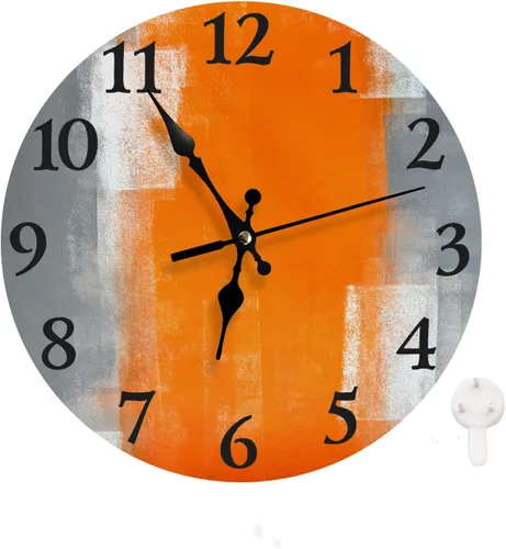 LOKMU Reloj silencioso sin tictac de 10 pulgadas, reloj de pared redondo, decorativo para sala de estar, cocina, hogar, baño, dormitorio, oficina o