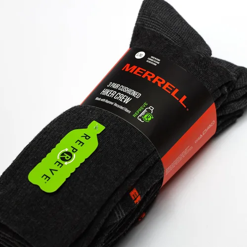 Miniatura 6 de Merrell Men's and Women's Recycled Everyday Half Cushion Socks-3 Pair Pack-Repreve Hiking Arch Support and Breathable Mesh